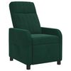 vidaXL Recliner M&ouml;rkgr&ouml;n Sammet (V)