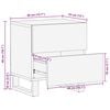 vidaXL Nattduksbord 2 pcs Valn&ouml;t 40 x 33 x 46 cm Massivt akaciatr&auml;