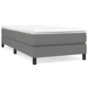 vidaXL Boxspring-s&auml;ngram m&ouml;rkgr&aring; 80x200 cm tyg