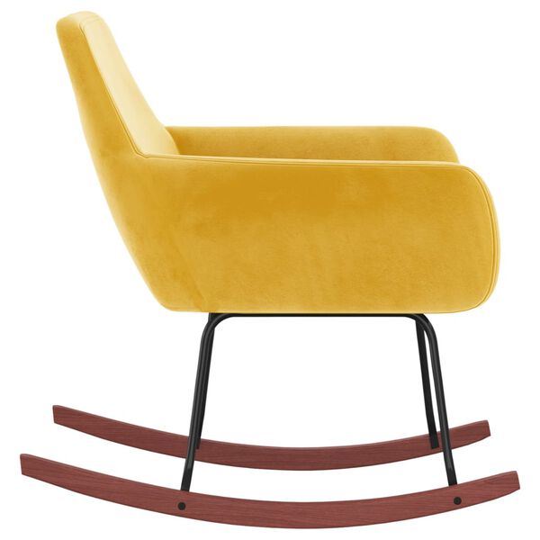 vidaXL Gungstol gul sammet