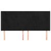 vidaXL S&auml;nggavel med kanter svart 203x16x118/128 cm sammet