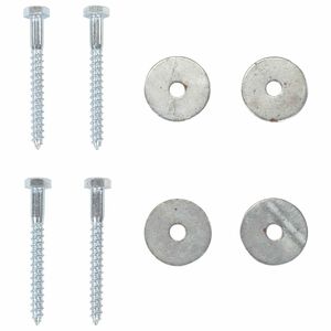 vidaXL Jordankare 4 pcs Silver &Oslash;10 x 60 cm Galvaniserat metall