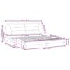 vidaXL Bed Frame without Mattress "Hvar" Cream 200x200 cm Fabric