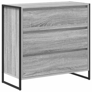 vidaXL Sideboard med l&aring;da Gr&aring; Sonoma 79 x 36 x 75.5 cm Konstruerat tr&auml;