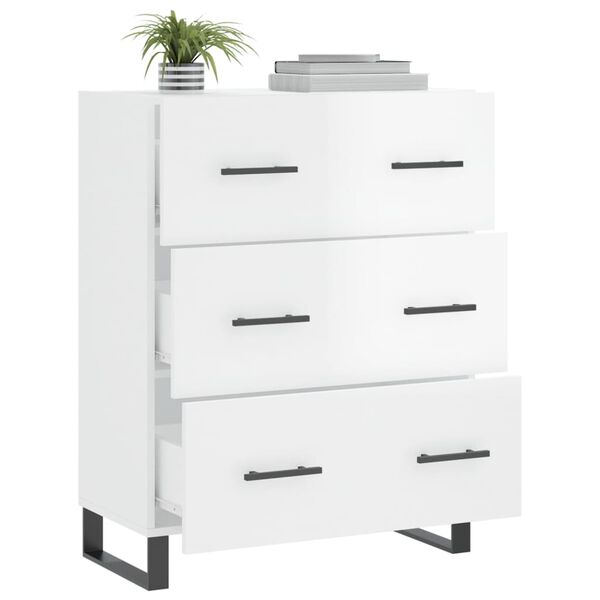 vidaXL Sk&auml;nk vit h&ouml;gglans 69,5x34x90 cm konstruerat tr&auml;