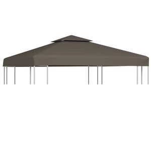 vidaXL Paviljongtak med ventilering 310 g/m&sup2; 3x3 m taupe