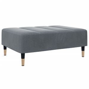 vidaXL Fotpall m&ouml;rkgr&aring; 77x55x31 cm sammet