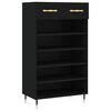 vidaXL Skohylla svart 60x35x105 cm konstruerat tr&auml;