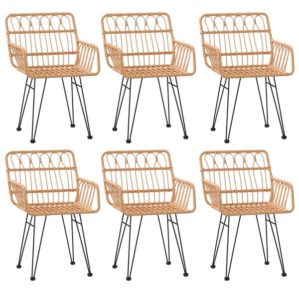 vidaXL Matgrupp f&ouml;r tr&auml;dg&aring;rden 7 delar konstrotting