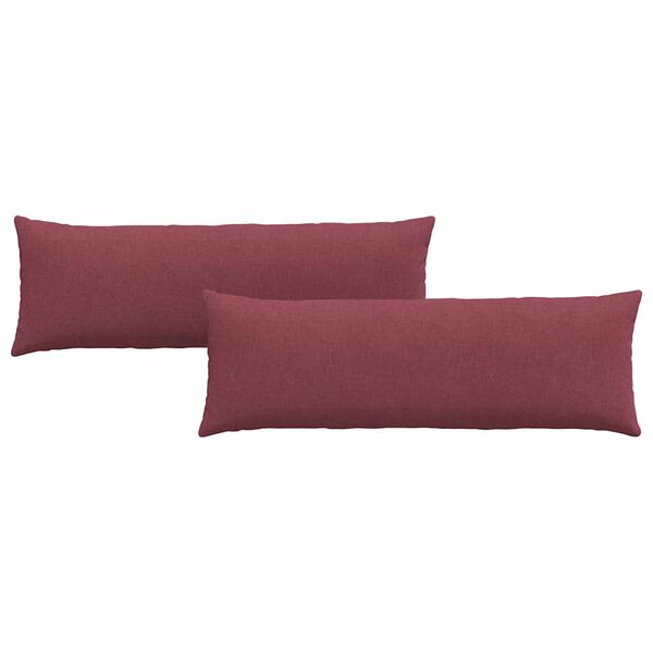 vidaXL Sofakuddar 2 pcs Vinr&ouml;d 120 x 40 cm tyg