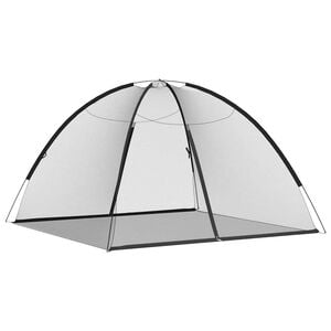 vidaXL Myggn&auml;t med d&ouml;rrar 220 mesh svart 200x200x135 cm