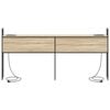 vidaXL F&ouml;rvaringsgavel med Laddstation Sonoma ek 203 x 15 x 98 cm