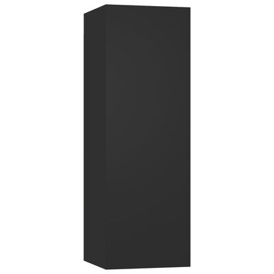 vidaXL Tv-skåp 4 delar svart 30,5x30x90 cm konstruerat trä