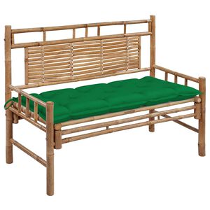 vidaXL Tr&auml;dg&aring;rdsb&auml;nk med dyna 120 cm bambu