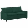 vidaXL Soffa M&ouml;rkgr&ouml;n 196 x 81 x 87,5 cm Sammet