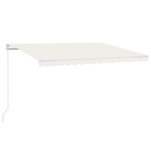 vidaXL Markis manuellt inf&auml;llbar 450x350 cm gr&auml;ddvit