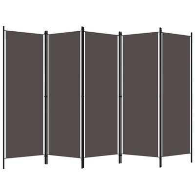 vidaXL Rumsavdelare 5 paneler antracit 250x180 cm