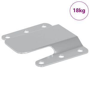 vidaXL Flush Mount-Bracket 419 pcs Silver 75 x 66 mm St&aring;l