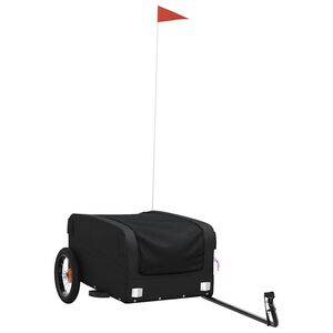 vidaXL Cykelvagn svart 30 kg j&auml;rn
