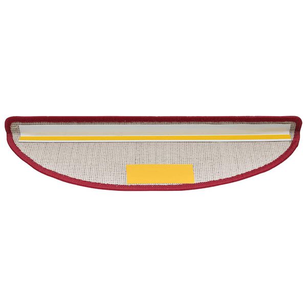 vidaXL Trappmattor 30 st 56x17x3 cm röd halvrunda