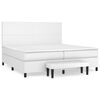 vidaXL Rams&auml;ng med madrass vit 200x200 cm konstl&auml;der