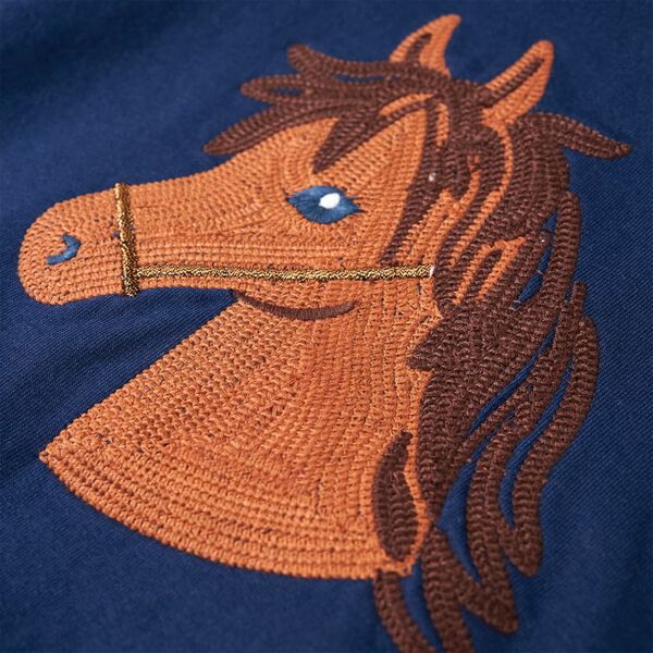 Tr&ouml;ja med huva f&ouml;r barn marinbl&aring; 116