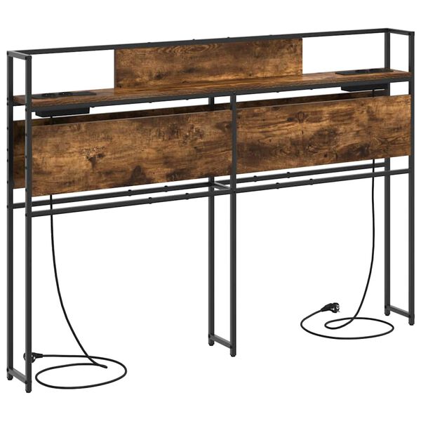 vidaXL F&ouml;rvaringshuvudgavel R&ouml;kf&auml;rgad ek 160 cm Konstruerat tr&auml;