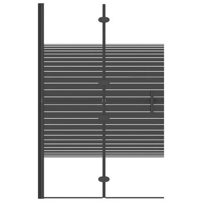 vidaXL Duschvägg fällbar ESG 80x140 cm svart