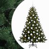 vidaXL Konstgjord julgran med julkulor 240 cm 300 LED-lampor Varmvit