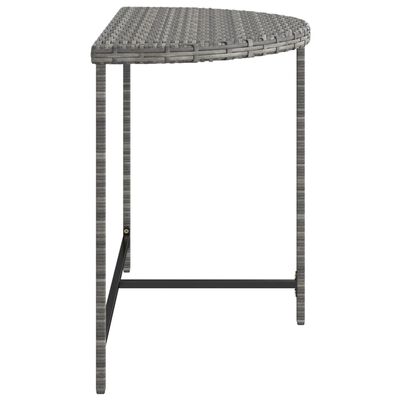 vidaXL Trädgårdsbord grå 100x50x75 cm konstrotting