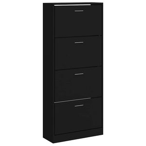 vidaXL Skosk&aring;p svart 63x24x147 cm konstruerat tr&auml;