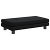 vidaXL Barnsoffa med fotpall svart 100x50x30 cm sammet