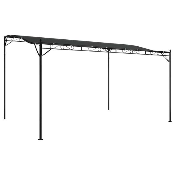 vidaXL Paviljong antracit 4x3 m 180 g/m&sup2; tyg och st&aring;l