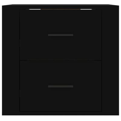 vidaXL Väggmonterade sängbord svart 50x36x47 cm