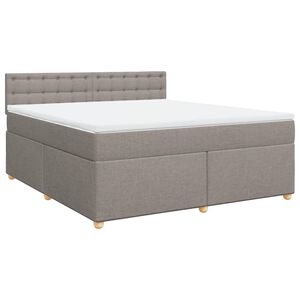 vidaXL Rams&auml;ng med madrass taupe 180x200 cm tyg