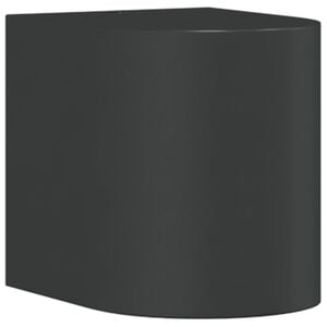 vidaXL Utomhusv&auml;gglampor 2 st svart gjuten aluminium