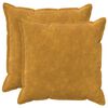 vidaXL Kudd&ouml;verdrag 2 st HOUTEN Gul 65 x 65 cm Mikrofiber Fleece