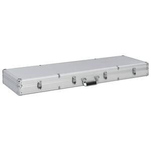 vidaXL Pistolv&auml;ska silver 118x38x12 cm aluminium