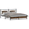 vidaXL S&auml;ngram utan madrass metall r&ouml;kf&auml;rgad ek 183x213 cm