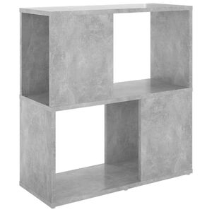 vidaXL Bokhylla betonggr&aring; 60x24x63 cm konstruerat tr&auml;