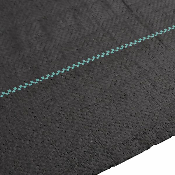 vidaXL Ogräsmatta svart 4x25 m PP