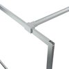 vidaXL Duschv&auml;gg silver 100x195 cm klart ESG-glas