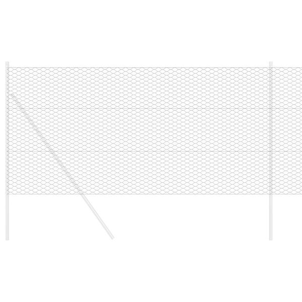 vidaXL Hexagonstängsel Grå 1,2 x 100 m PVC