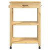 vidaXL Köksvagn MONZA 60x40x88,5 cm massivt furu