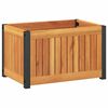 vidaXL Odlingsl&aring;da 45x30x27,5 cm massivt akaciatr&auml; och st&aring;l