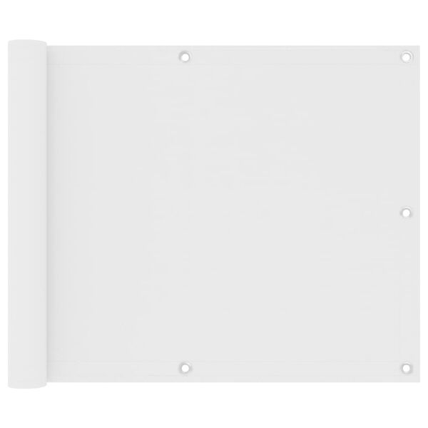 vidaXL Balkongsk&auml;rm vit 75x400 cm oxfordtyg