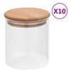 vidaXL F&ouml;rvaringsburkar i glas med bambulock 10 st 600 ml