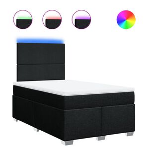 vidaXL Rams&auml;ng med madrass svart 120x190 cm tyg