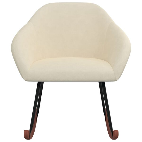 vidaXL Gungstol gr&auml;ddvit tyg