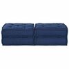 vidaXL Modulär soffa 2 pcs Indigo 140 x 70 x 36 cm tyg
